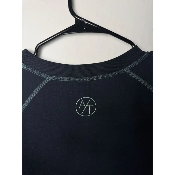 FootJoy Pullover Mens Navy Blue Contrast Stitch Raglan Crewneck Sweatshirt L - Picture 7 of 8